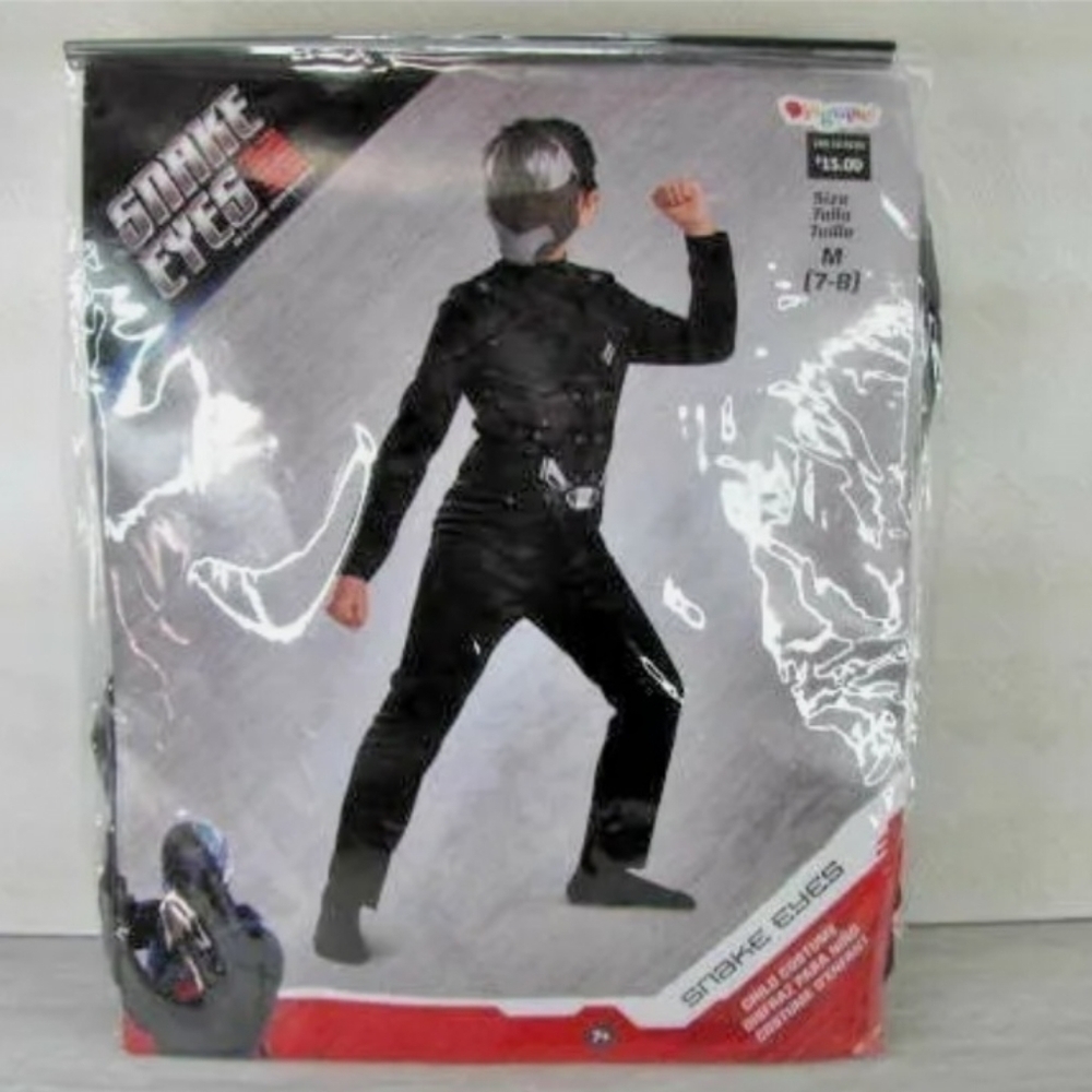 NWT Disguise Snake Eyes G.I. Joe Origins Costume Child Small 4-6 Halloween New